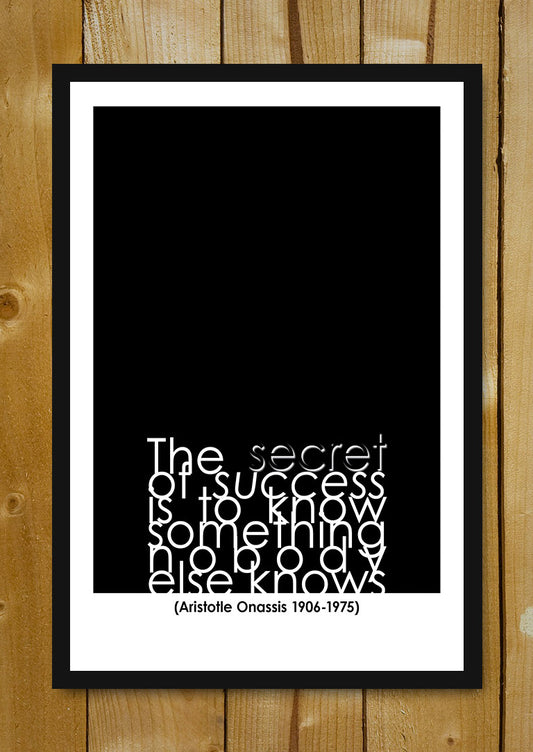 Glass Framed Posters, Secret Of Success Aristotle Glass Framed Poster, - PosterGully - 1