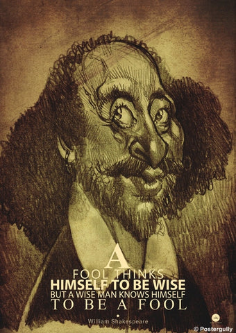 Wall Art, Shakespeare on Fool, - PosterGully