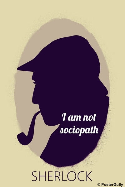 Wall Art, Sherlock Holmes | Quote | Sociopath, - PosterGully