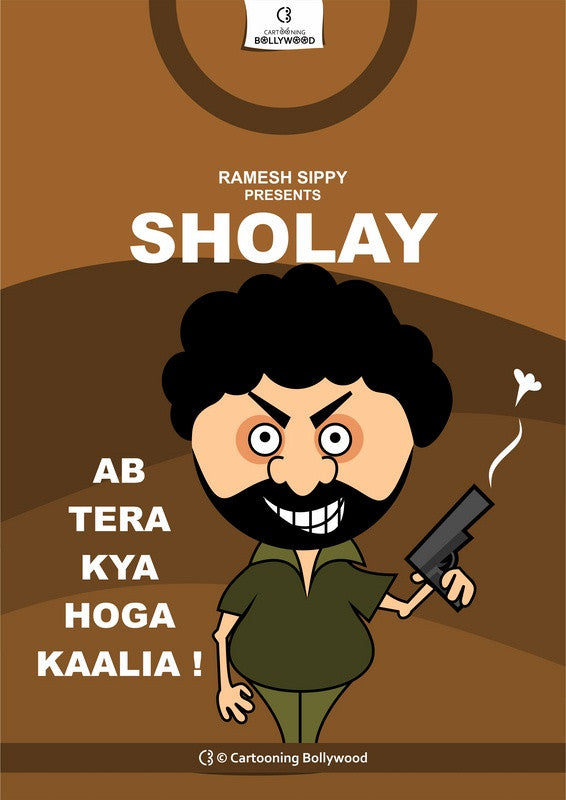 Wall Art, Sholay Cartoon Art, - PosterGully