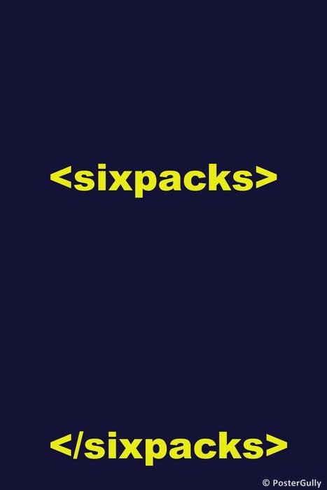 Wall Art, Sixpacks Html, - PosterGully