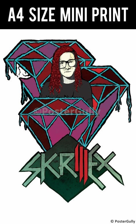 Mini Prints, Skrillex Artwork | By Manu | Mini Print, - PosterGully