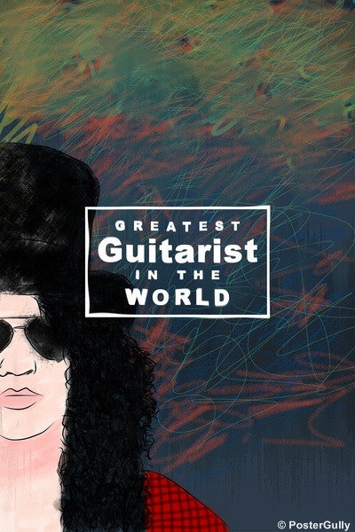 Wall Art, Slash Guitarist Artwork, - PosterGully