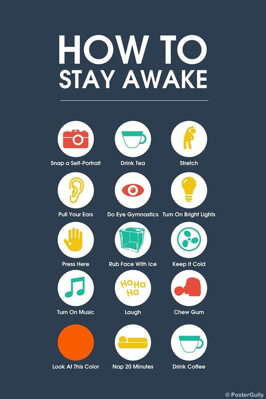 PosterGully Specials, Stay Awake Manifesto | Dark, - PosterGully