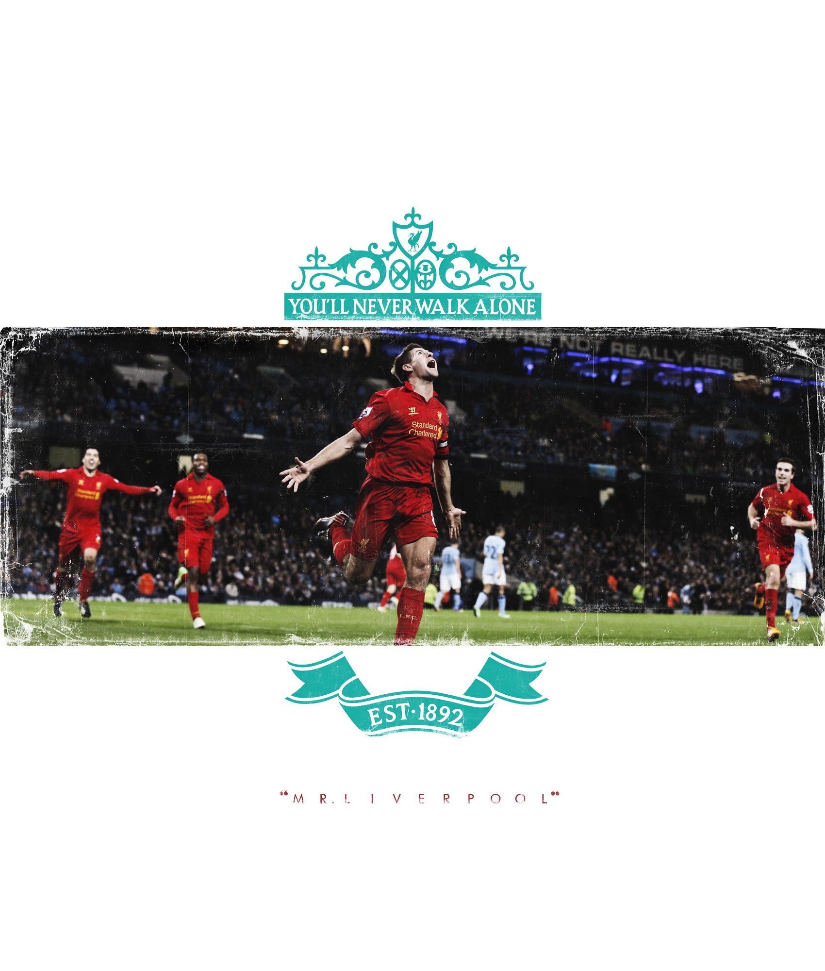 PosterGully Specials, Steven Gerrard | Liverpool  Minimal Art, - PosterGully