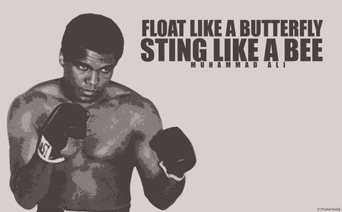 PosterGully Specials, Sting Like  A Bee | Ali Quote Poster, - PosterGully