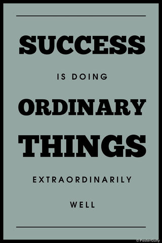 Wall Art, Success Quote | Ordinary, - PosterGully