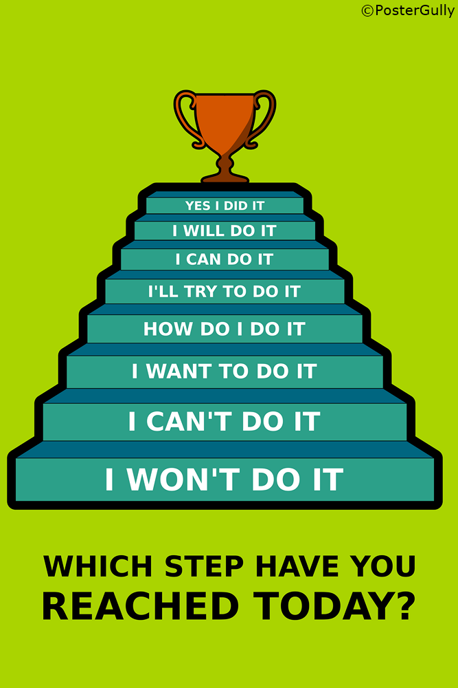 Wall Art, Success Steps, - PosterGully