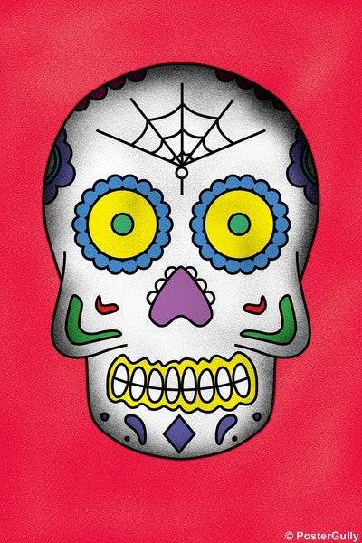 Wall Art, Sugar Skull Artwork, - PosterGully