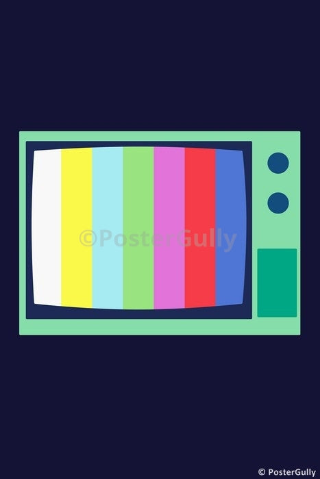 Wall Art, Television Minimal, - PosterGully