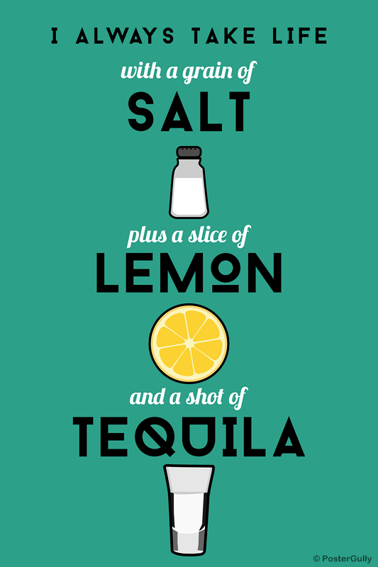 Wall Art, Tequila Life Humour, - PosterGully