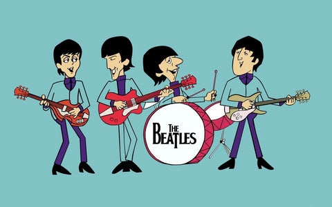 PosterGully Specials, The Beatles Rock Band Cartoon, - PosterGully