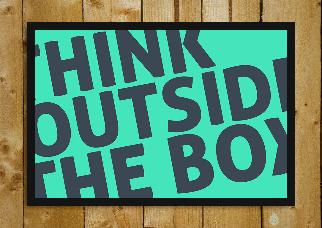 Glass Framed Posters, Think Outside The Box 1 Glass Framed Poster, - PosterGully - 1