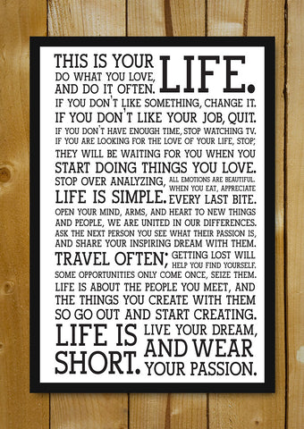 Glass Framed Posters, This Is Your Life Glass Framed Poster, - PosterGully - 1