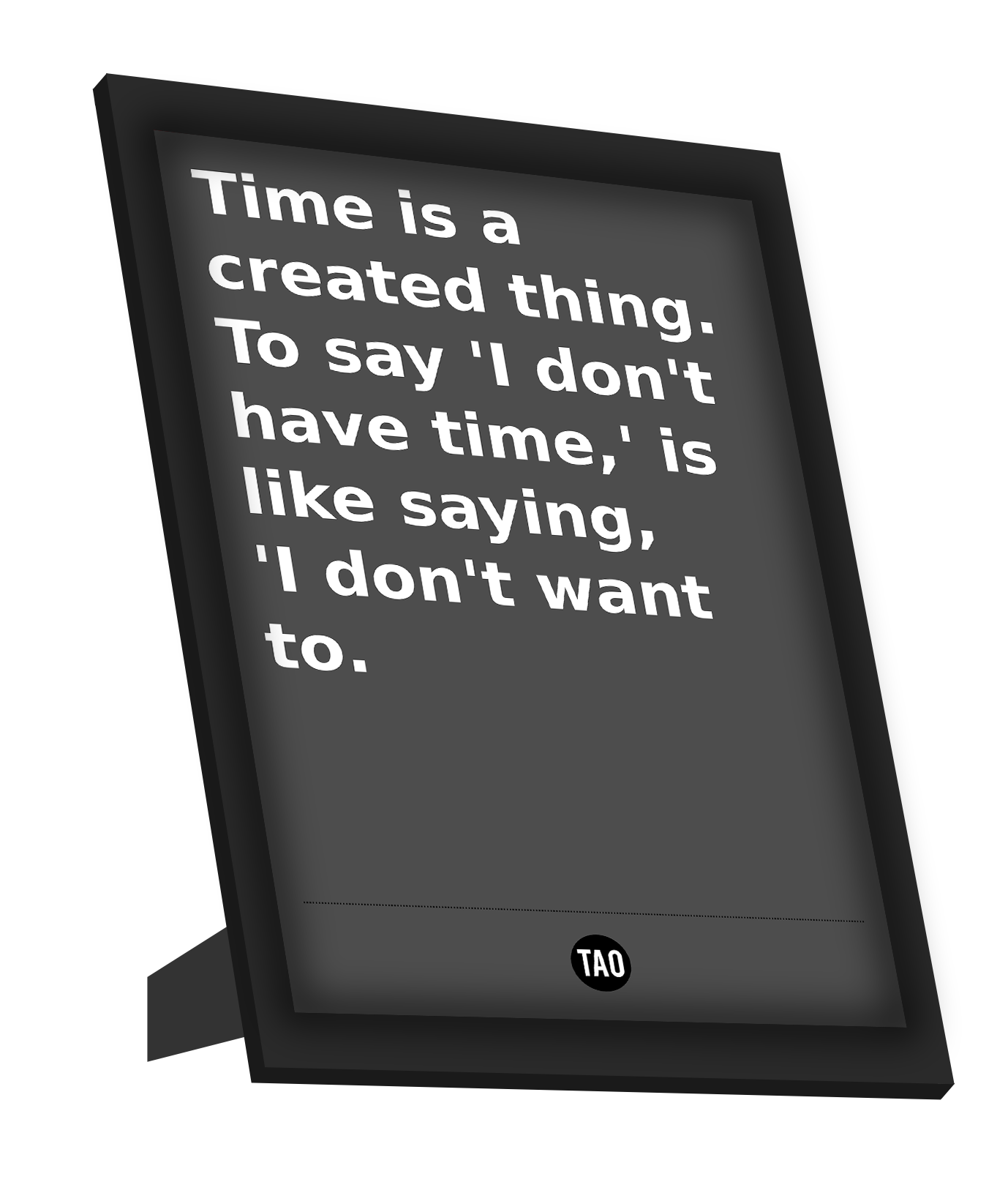 Framed Art, Time-Tao Motivational Quote Framed Art, - PosterGully