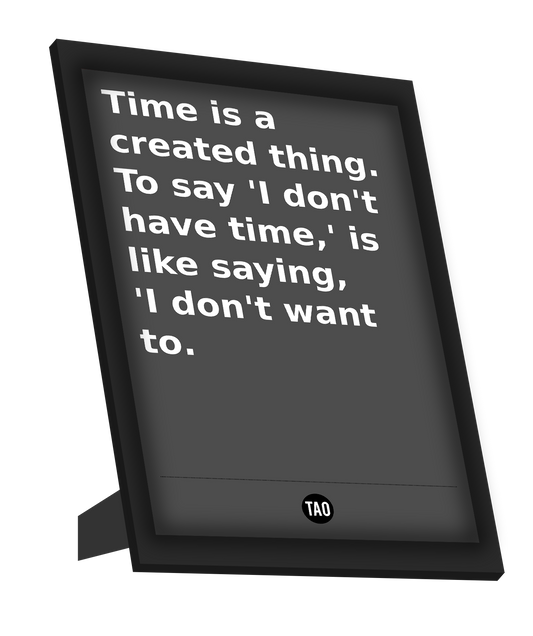 Framed Art, Time-Tao Motivational Quote Framed Art, - PosterGully