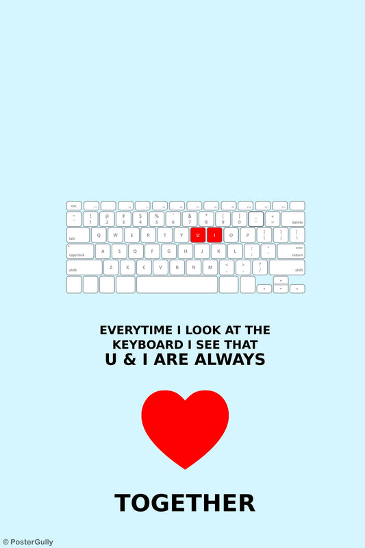 Wall Art, U & I Together Quote, - PosterGully