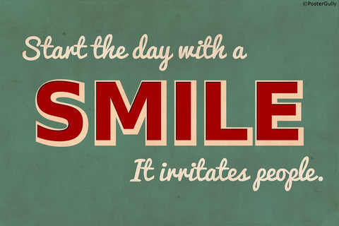 Wall Art, Vintage Smile Humour, - PosterGully