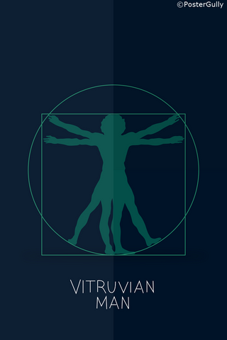 Wall Art, Vitruvian Man Leonardo Da Vinci, - PosterGully