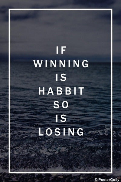 Wall Art, Winning Is Habit, - PosterGully