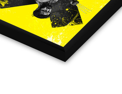 Glass Framed Posters, Wolverine Yellow Artwork Glass Framed Poster, - PosterGully - 2