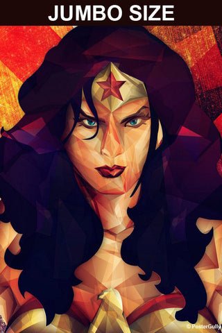 Jumbo Poster, Wonder Woman Geometrical Artwork | Jumbo Poster, - PosterGully