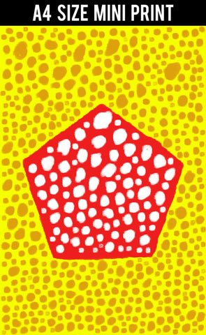 Mini Prints, Yellow And Red Dots Abstract | Mini Print, - PosterGully