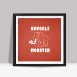 Snuggle Monster Square Art Prints