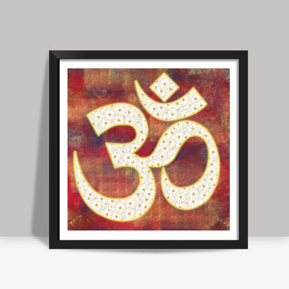 Om Textured Square Artwork