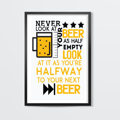 Beer Humour Quote Wall Art