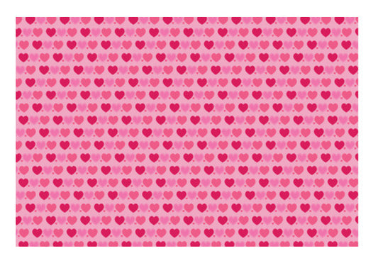 Pink Heart Pattern Art PosterGully Specials