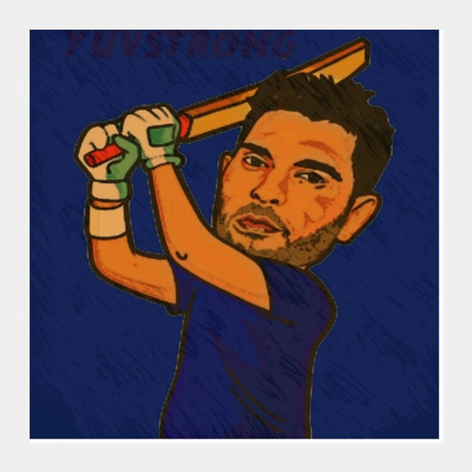 Yuvraj Singh  Square Art Prints