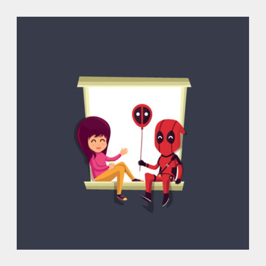 Deadpool Love Square Art Prints