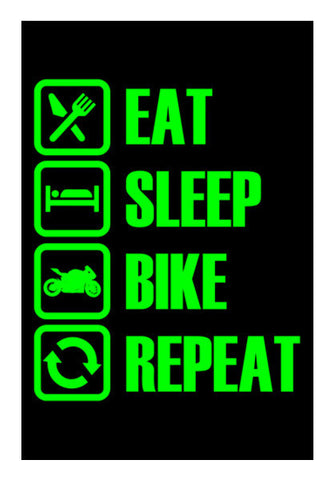 Eat Sleep Bike Repeat Art PosterGully Specials