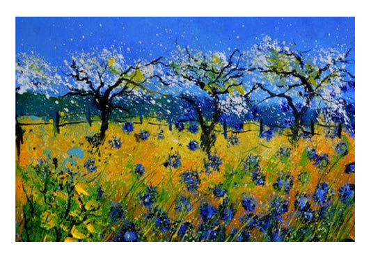 Wall Art, Spring and bue cornflowers Wall Art