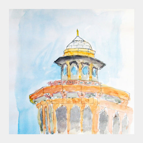 Taj Mahal Gate Square Art Prints