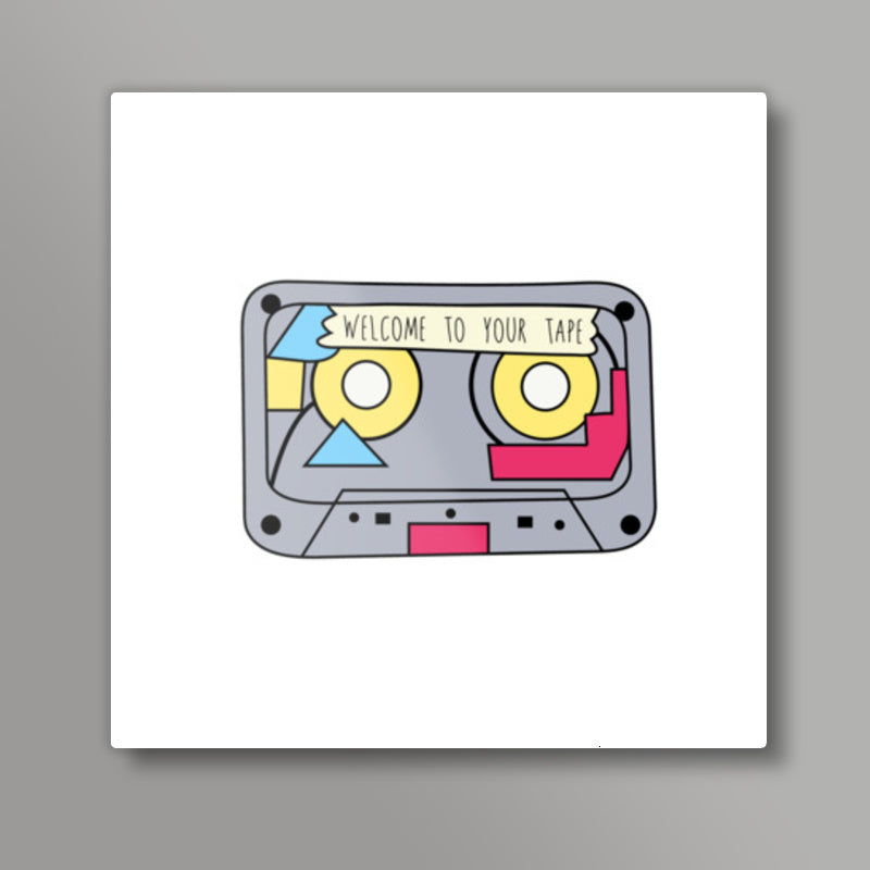 13 reasons why retro tape Square Art Prints