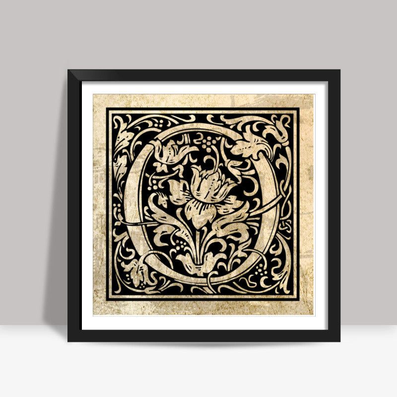 Ornate O Square Art Prints