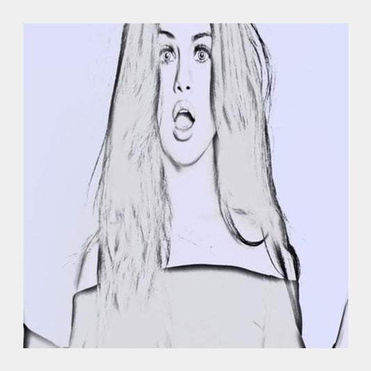Selena Gomez Sketch Square Art Prints PosterGully Specials