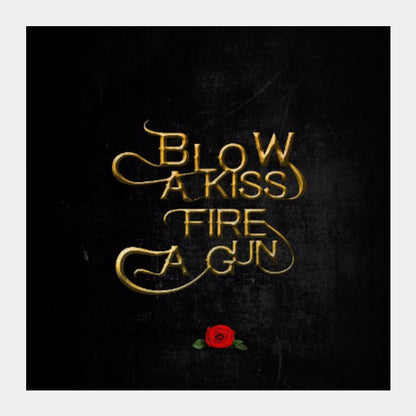 Square Art Prints, Blow A kiss Square Art