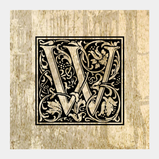 Ornate W Square Art Prints