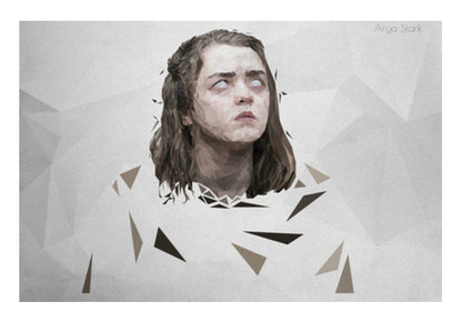 arya stark polygon art maisie williams Wall Art