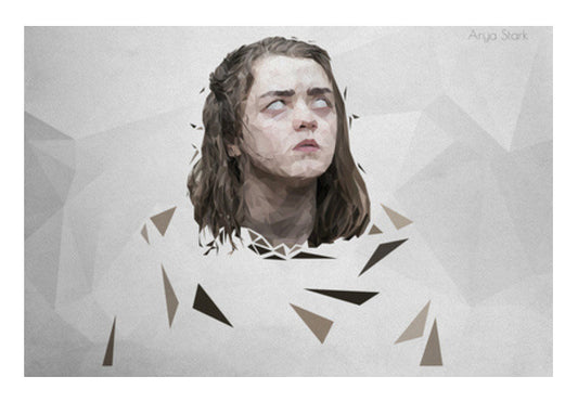 arya stark polygon art maisie williams Wall Art