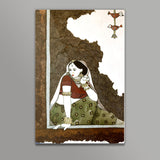 Rajasthani woman at the window - artist Alpana Lele Wall Art