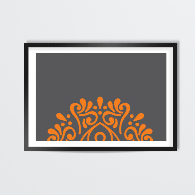 orange mandala Wall Art