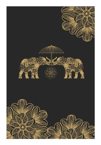 Gold Elephant Wall Art