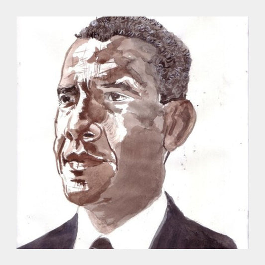 Barack Obama proves that the strength that matters, lies within Square Art Prints