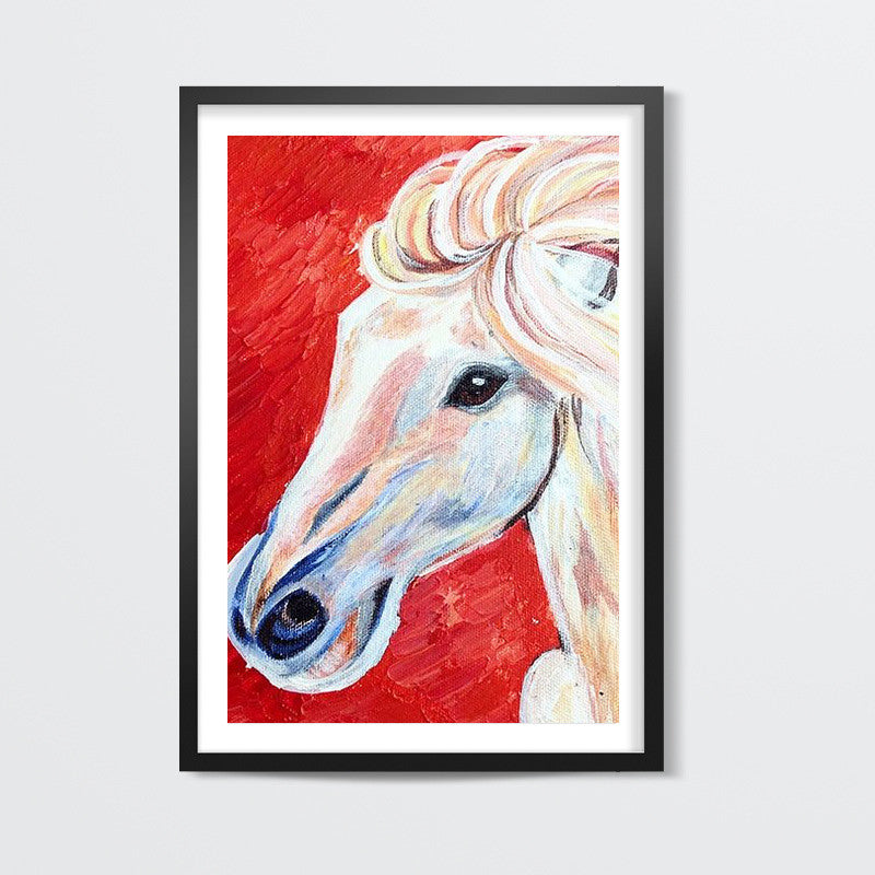 Fiery horse on canvas Wall Art