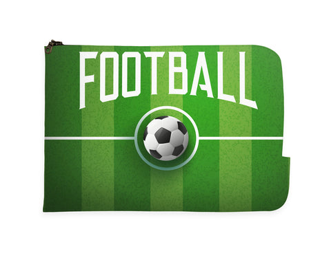 Football In The Center Of Ground Laptop Sleeves | #Footballfan