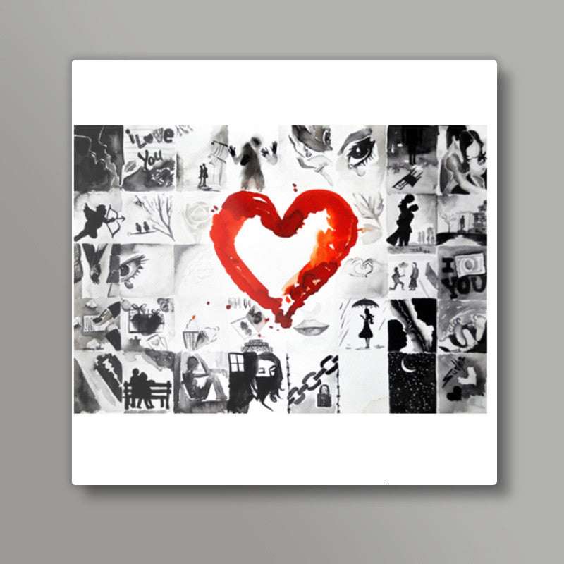 shade of love Square Art Prints